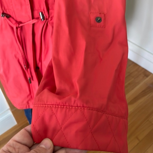 Laundry By Shelli Segal Orange Trench Rain Windbreaker, Size XL - Picture 6 of 15